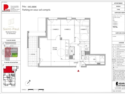 Vente appartement 4 pièces 78.44 m²