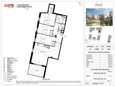 Appartement 4 pièces de 86 m² à Saint-Cyr-l'École (78210)