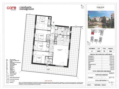 Appartement 5 pièces de 99 m² à Saint-Cyr-l'École (78210)