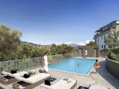Les Hauts de Rimiez - Nouveau T3 dans une résidence de prestige avec parking, piscine, vue mer