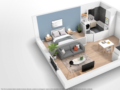 Appartement 2 pièces de 37 m² à Argenteuil (95100)