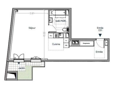 Appartement 1 pièce de 51 m² à Bougival (78380)