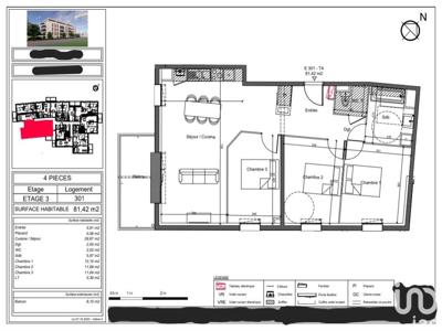 Appartement 4 pièces de 81 m² à Lucé (28110)