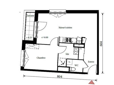Vente appartement 2 pièces 44.01 m²