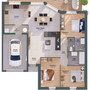 Vente maison 5 pièces 90 m² Saint-Gondran (35630)