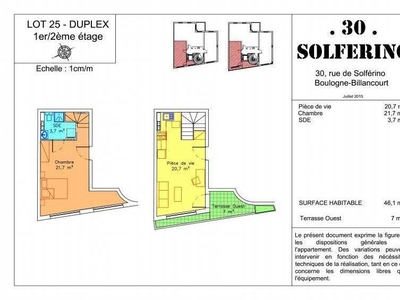 Location meublée appartement 2 pièces 44.8 m²