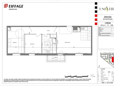 Appartement 3 pièces de 64 m² à Alfortville (94140)