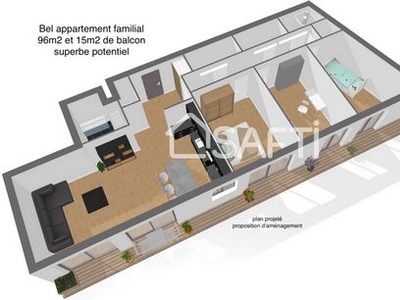Vente appartement à Paris 12e Arrondissement: 5 pièces, 96 m²