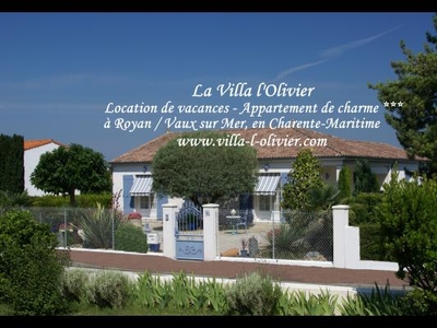 VILLA L'OLIVIER - Appartement de charme*** très calme proche de la plage à Vaux sur mer Royan Charente maritime