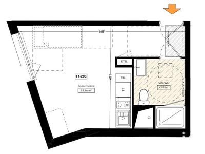 Vente appartement 1 pièce 24 m²