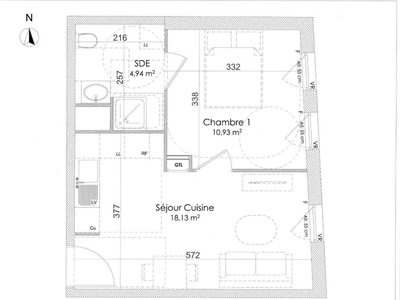 location Appartement T2 DE 34m² À CHENNEVIERES/MARNE