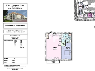 Location appartement 2 pièces 53.05 m²