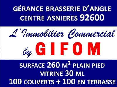 GIFOM - Location gérance brasserie d'angle 92600 Asnieres sur Seine