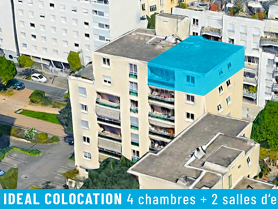 MONPLAISIR - DERNIER ETAGE - T5 98 m² - Terrasse Sud - parking