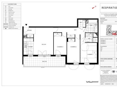 Location appartement 4 pièces 81 m²