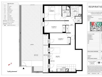 Location appartement 4 pièces 91 m²