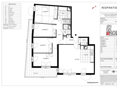 Location appartement 5 pièces 102 m²