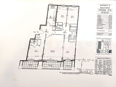 Vente appartement 5 pièces 105.69 m²