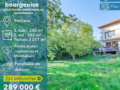 Vente maison 8 pièces 240 m² Sochaux (25600)
