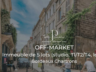 Bordeaux Chartrons - Immeuble 238m2 de 5 lots (Studio/T1/T2/T4/local commercial)