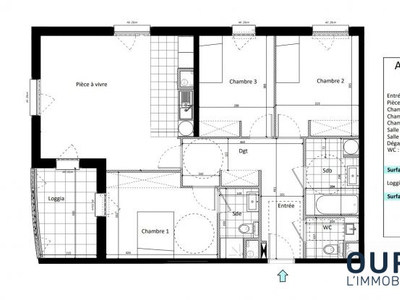 Un appartement 4 pièces de 89 m² avec une grande loggia de 8 m² à SAINT-DENIS