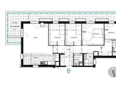 Un appartement 5 pièces de 101 m² avec terrasse de 35 m² à SAINT-DENIS
