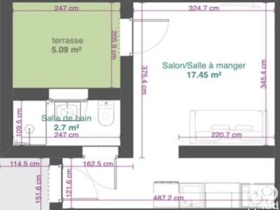 Appartement 1 pièce de 22 m² à Mâcon (71000)