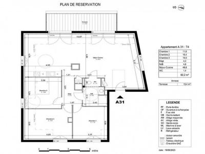 Appartement en résidence 4 pièces 92 m²