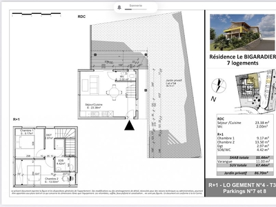 Vente appartement 3 pièces 55.44 m²