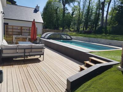 Maison avec piscine chauffée à 300 mètres du port de Doëlan (Finistère, Bretagne)