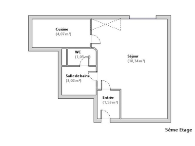 Vente appartement 1 pièce 28.01 m²