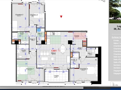 Vente appartement 5 pièces 125.34 m²