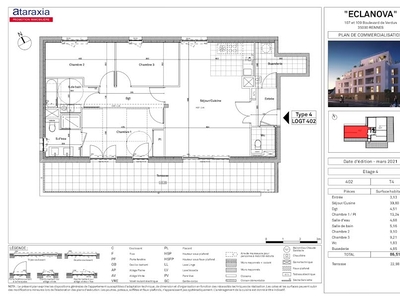 Vente appartement 5 pièces 86.51 m²