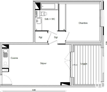 Vente appartement 2 pièces 46 m²