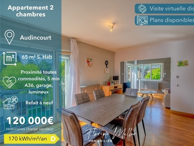Appartement 3 pièces de 65 m² à Audincourt (25400)