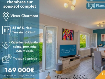 Vente maison 4 pièces 88 m² Vieux-Charmont (25600)