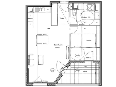 Appartement 2 pièces de 51 m² à Saint-Étienne (42000)