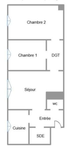 Appartement 2 pièces de 53 m² à Saint-Maurice (94410)