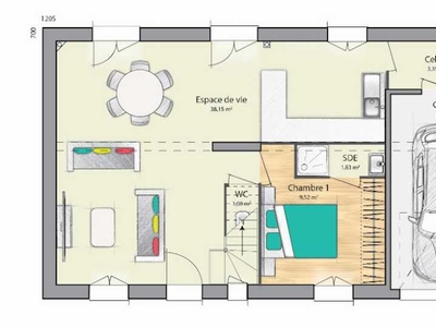 Maison 5 pièces 90 m²