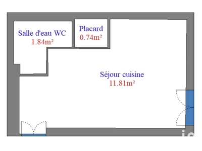 Appartement 1 pièce de 14 m² à Saint-Laurent-du-Var (06700)
