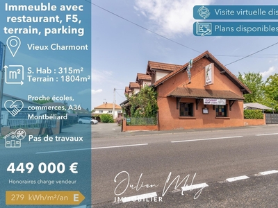 Pizzeria de 315 m² à Vieux-Charmont (25600)