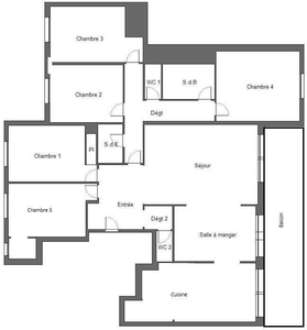 Versailles CLAGNY/GLATIGNY- Appartement 7 pièces 5 chambres, 130 m²