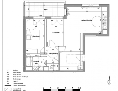Appartement 3 pièces de 69 m² à Jassans-Riottier (01480)