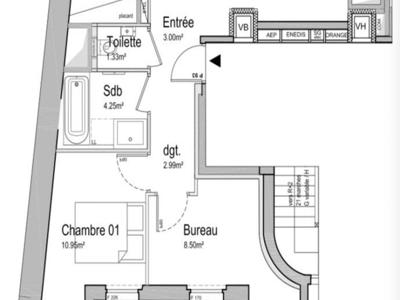 Vente appartement 3 pièces 64 m²