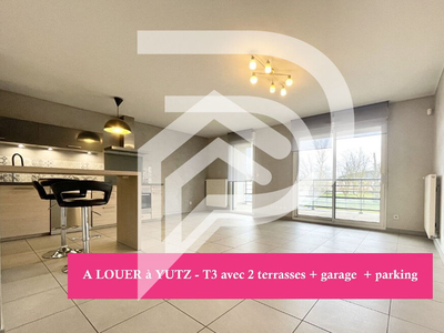 A LOUER - T3 (64.53 m²) - 2 terrasses + garage et parking privés | YUTZ
