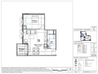 Appartement 2 pièces de 43 m² à Antibes (06160)