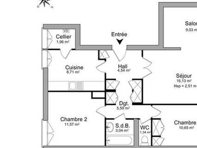 Appartement 4 pièces 71 m²