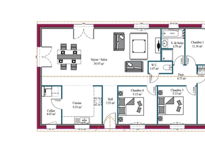 Vente maison 3 pièces 64 m² Salles (33770)