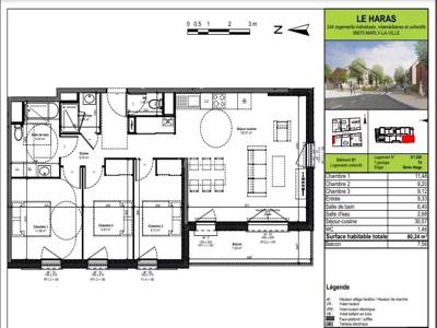 Vente appartement 4 pièces 80.24 m²