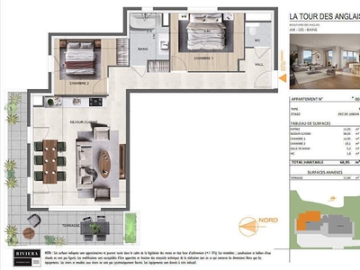 Vente appartement 3 pièces 69.21 m²